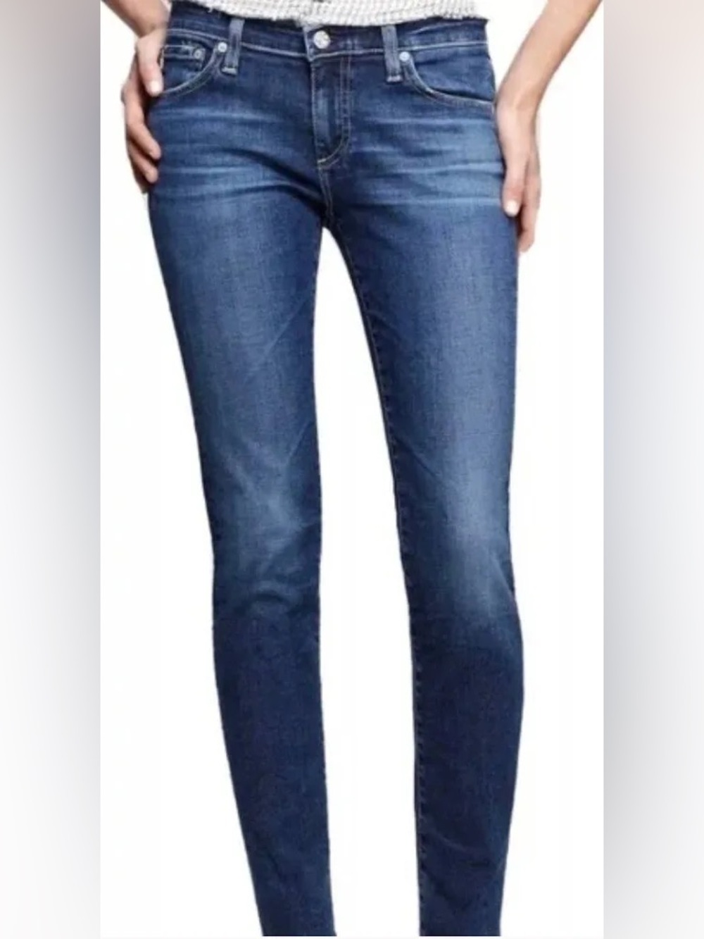 Women's Ag The Stilt Cigarette Jeans - Dark Blue Size 24R